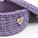Шкатулка вязаная овальная лавандовая размер 21*16*7см