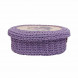Шкатулка вязаная овальная лавандовая размер 21*16*7см