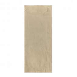 Пакет бумажный крафт под столовые приборы 40г/м2 размер 20*8*2см уп 10шт