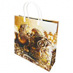 Пакет сумка размер 30*30см Золотые шары