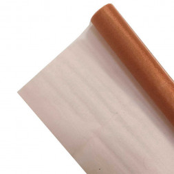 Органза СНЕГ в рулоне коричневая размер 70см*9м