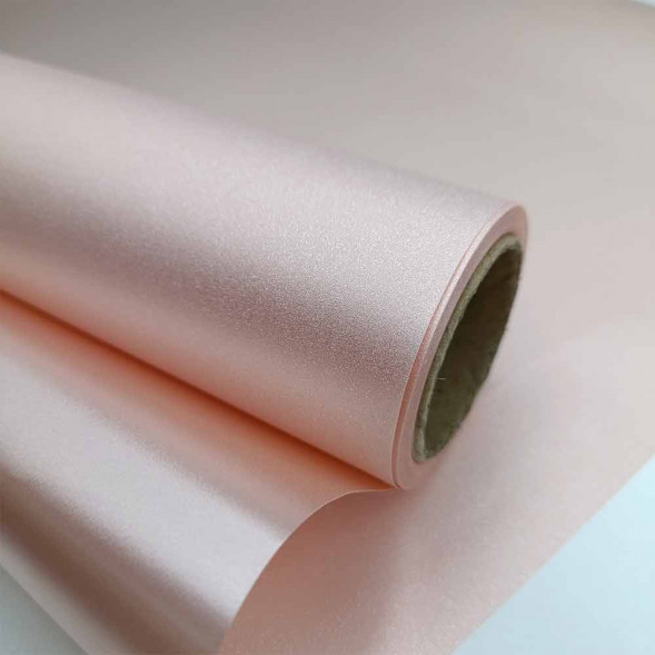 Пленка в рулоне Мерцание розовый пион размер 49см*4,6м 150мкм