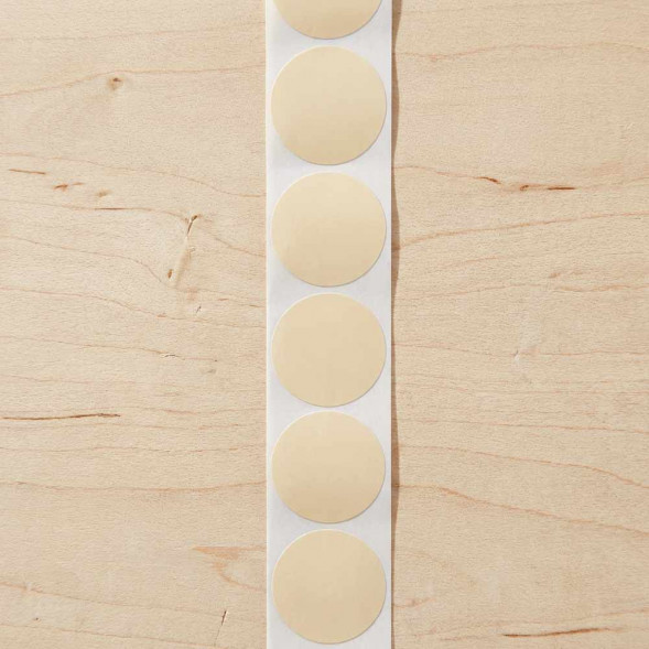 Наклейка крафт однотонная D-2,5см уп 10шт