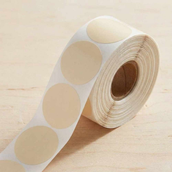 Наклейка крафт однотонная D-2,5см уп 10шт