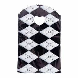 Пакет вырубной ПНД Ромбы черно-белые 13*20см 45 мкм 50шт