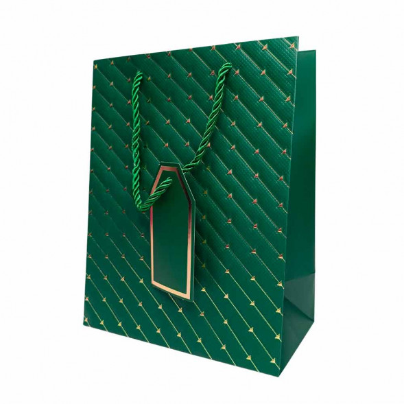 Пакет ЛЮКС Стрелки с золотым тиснением размер 18*23*10см