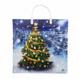 Пакет с пластмассовыми ручками  Елочка размер 36*40см 10шт