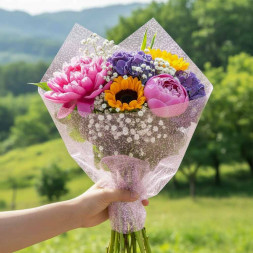 Пленка в рулоне Хрусталь розовая размер 57см*6,5м 120мкр