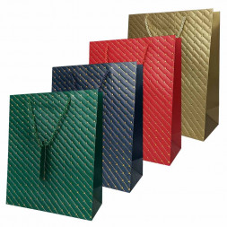 Пакет ЛЮКС Стрелки с золотым тиснением размер 26*32*12см