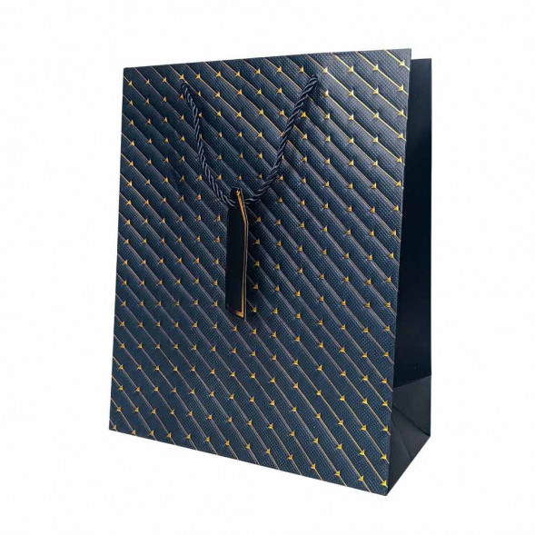 Пакет ЛЮКС Стрелки с золотым тиснением размер 26*32*12см