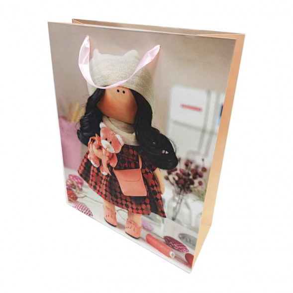 Пакет ЛЮКС Кукла с игрушкой размер 31*40*12см