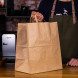 Пакет бумажный крафт с плоской ручкой 70г/м2 размер 32*32*18см уп 10шт