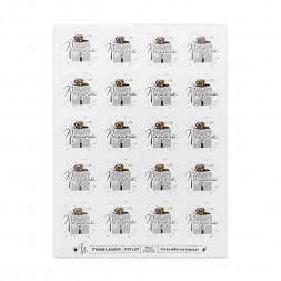 Наклейка Подарок D-3,5см 1 лист 20шт