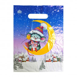 Пакет вырубной ПВД Мышонок на месяце 20*30см 35 мкм 100шт