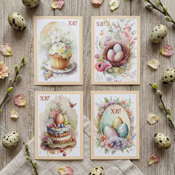 Мини-открытка Пасха ассорти 7*10см арт 05