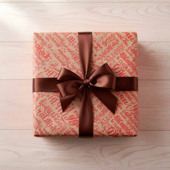 Бумага крафт в рулоне Пожелания размер 70см*10м