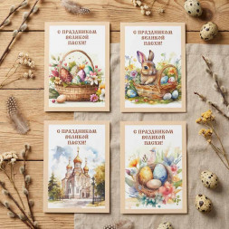 Мини-открытка Пасха ассорти 7*10см арт 06