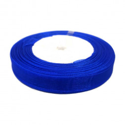 Лента органза синяя размер 1,2см*50м