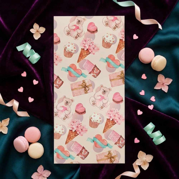 Конверт для денег Сладости 8*16,5см арт 339