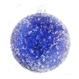 Шар-декор новогодний синий размер d-15см