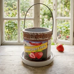 Кашпо керамическое Strawberries размер 7*7,5см