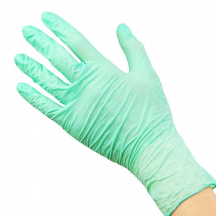 Перчатки нитриловые зеленые  5 пар XS