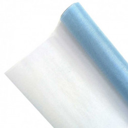 Органза СНЕГ в рулоне васильковая размер 70см*9м