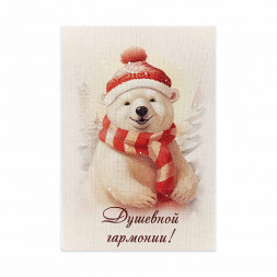 Мини-открытка НГ Душевной гармонии 5*7см