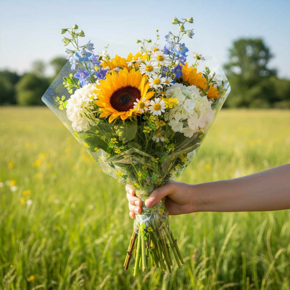 Пленка в рулоне с рисунком Анютины глазки желто-салатовая размер 70см