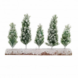 Елочки заснеженные на пенечке Н-22см