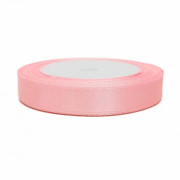 Лента атласная пудрово-розовая размер 1,5см*23м
