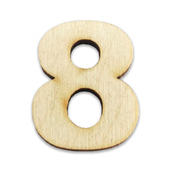 Декор из дерева Цифры 3см