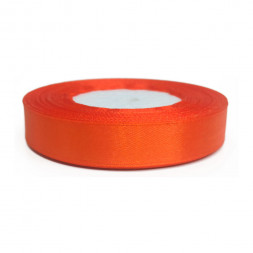 Лента атласная осенний оранжевый размер 1,5см*23м