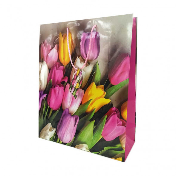 Пакет ламинированный Цветы размер 26*32*10см