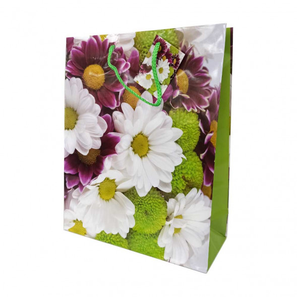 Пакет ламинированный Цветы размер 26*32*10см