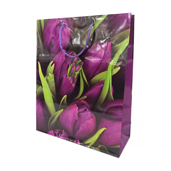 Пакет ламинированный Цветы размер 26*32*10см