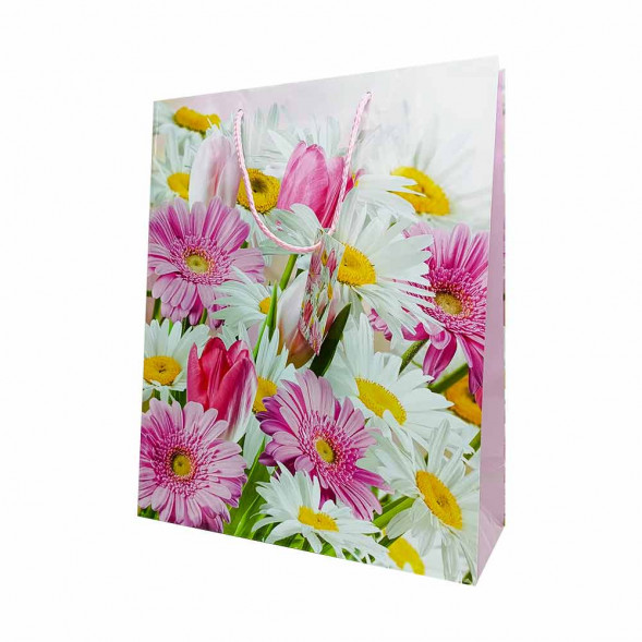 Пакет ламинированный Цветы размер 26*32*10см