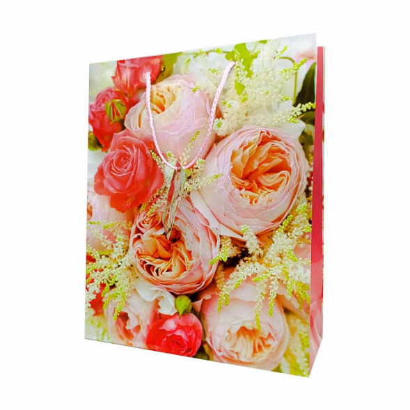 Пакет ламинированный Цветы размер 26*32*10см