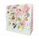 Пакет ЛЮКС Цветы  с золотым тиснением размер 37*37*18см