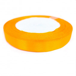 Лента атласная оранжевая размер 1см*23м