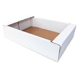 Гофроящик для пирожного и выпечки 10,2л белый размер 390*290*90мм уп 10шт