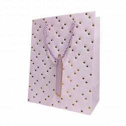 Пакет ЛЮКС Золотые клепки с тиснением размер 18*23*10см