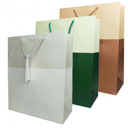 Пакет ЛЮКС двухцветный рифленый размер 31*42*12см