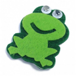 Декор из фетра Лягушка размер 4,5*3см