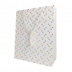 Пакет ЛЮКС Золотые клепки с тиснением размер 26*32*12см