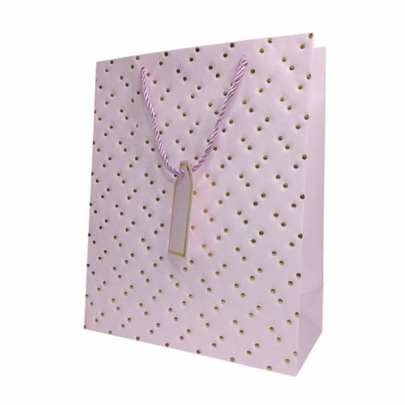 Пакет ЛЮКС Золотые клепки с тиснением размер 26*32*12см