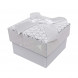 Коробка квадрат Сетка с бантом размер 5*5*3,5см