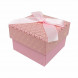 Коробка квадрат Сетка с бантом размер 5*5*3,5см