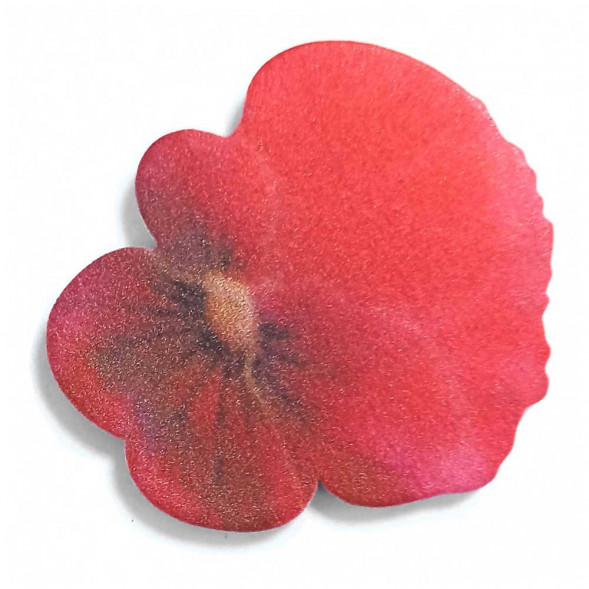 Декор деревянный Цветок на липучке размер 3,5см