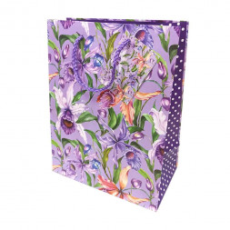 Пакет матовый Ретро цветы размер 26*32*10см 